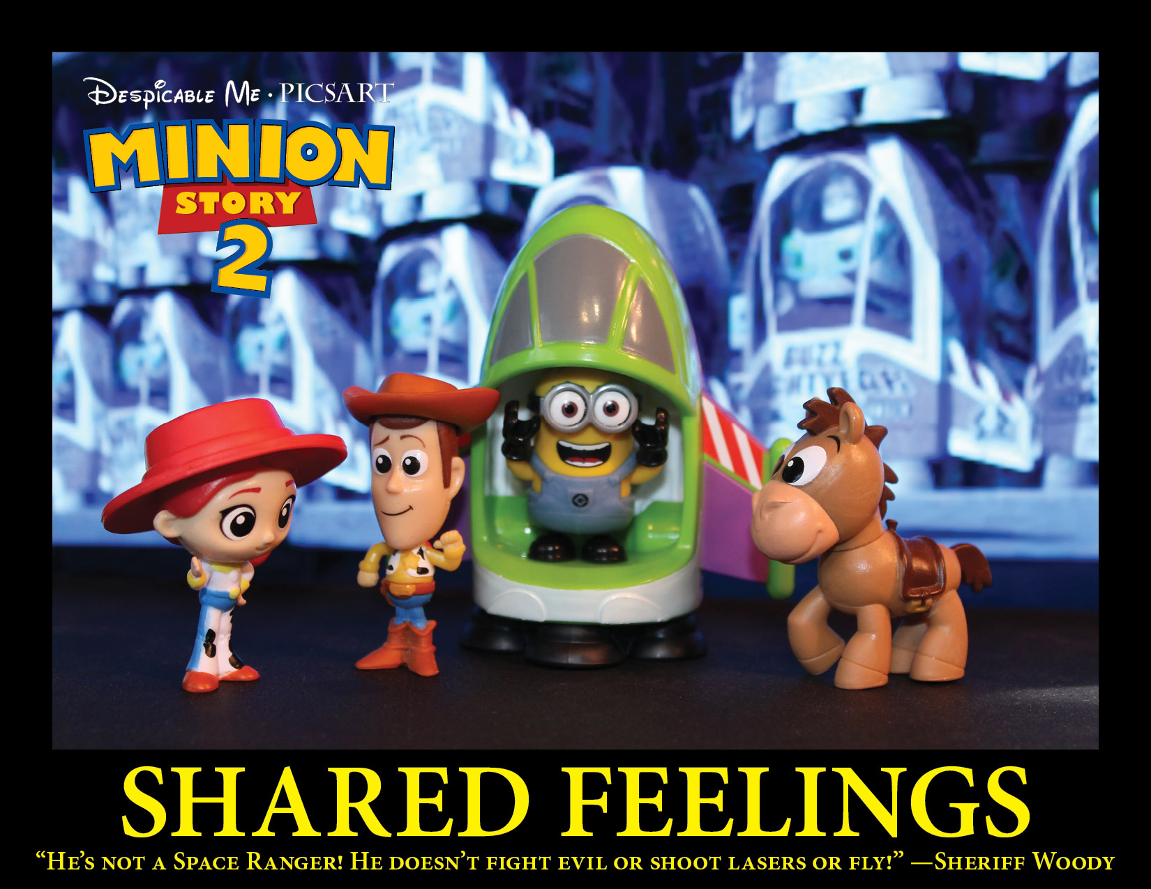 Sheriff Woody and Minion.