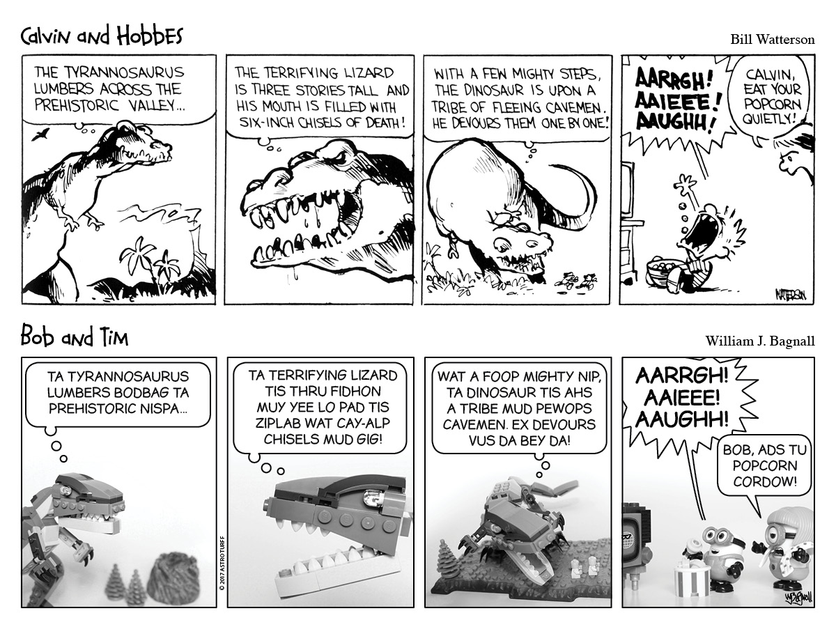 Calvin & Hobbes comic, and a Bob & Tim comic.