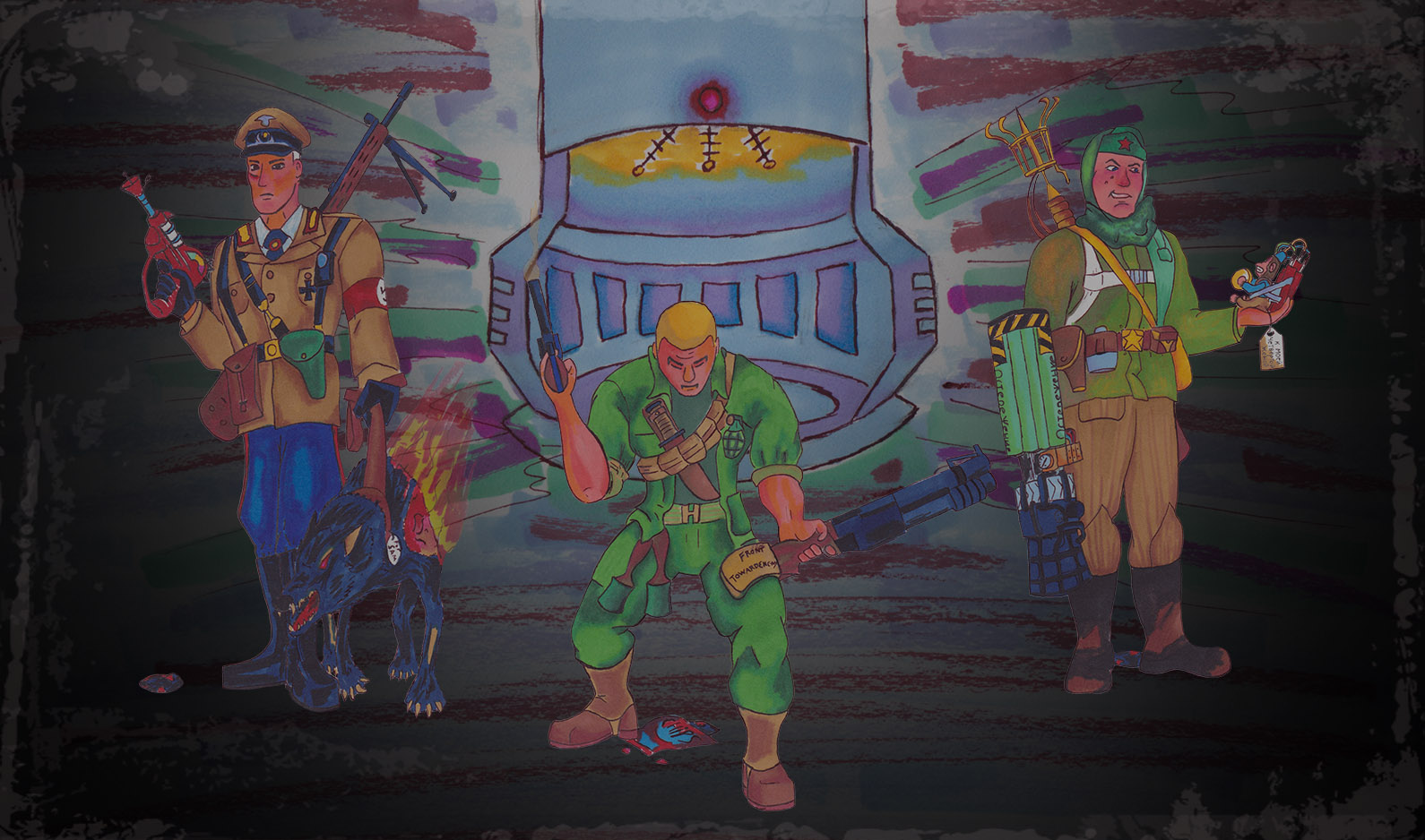 Call of Duty: From left to right: Erich as Edward Richtofen, Myself as Tank Dempsey, and Andy as Nikolai Belinski.