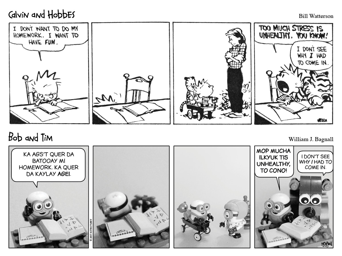 The latest in Calvin & Hobbes mixed with Minions.
