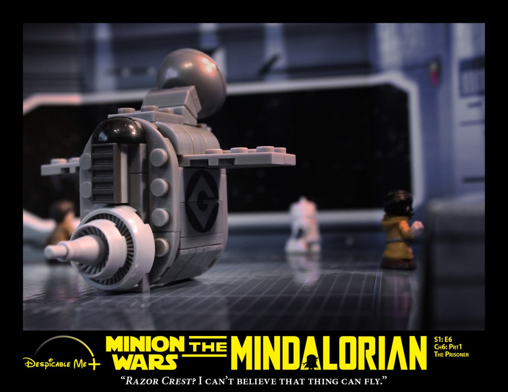 The Razor Crest docks.